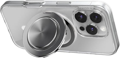PopSockets Kick-Out Grip for MagSafe, Adjustable Kickstand for Portrait or Landscape, Magnetic Stand, Silver - Silver