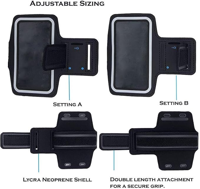 Running Armband Sports Gym Workout Compatible with Samsung Galaxy A55/A54/A53/A52 5G, Case Cover Band Arm Strap Reflective