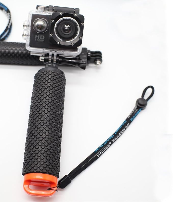 Handler Floating Hand Grip, Underwater Hand Stick Monopod Pole Compatible with DJI OSMO Action Cameras and Other Sports Camera, Orange