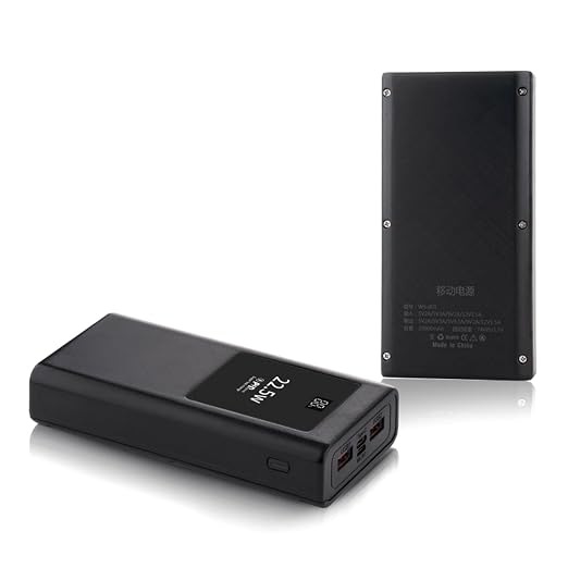 PD22.5W Polymers Charging Case Mobile Power Supply Enclosure Case Led Display Aluminum Alloy Shell Polymers Battery Charging Box