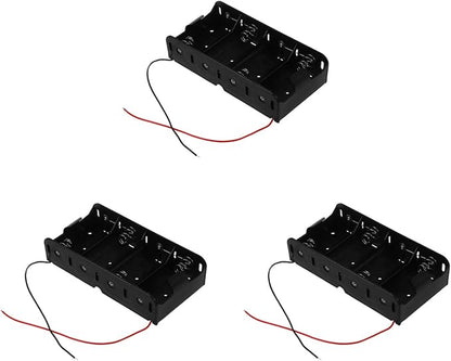 3X Spring Clip Black 4 x 1.5V D Size Battery Batteries Holder Case