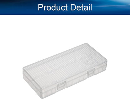 Heyiarbeit Battery Storage Case Holder Box for 8 AA Batteries, Clear Color (1 Pack)