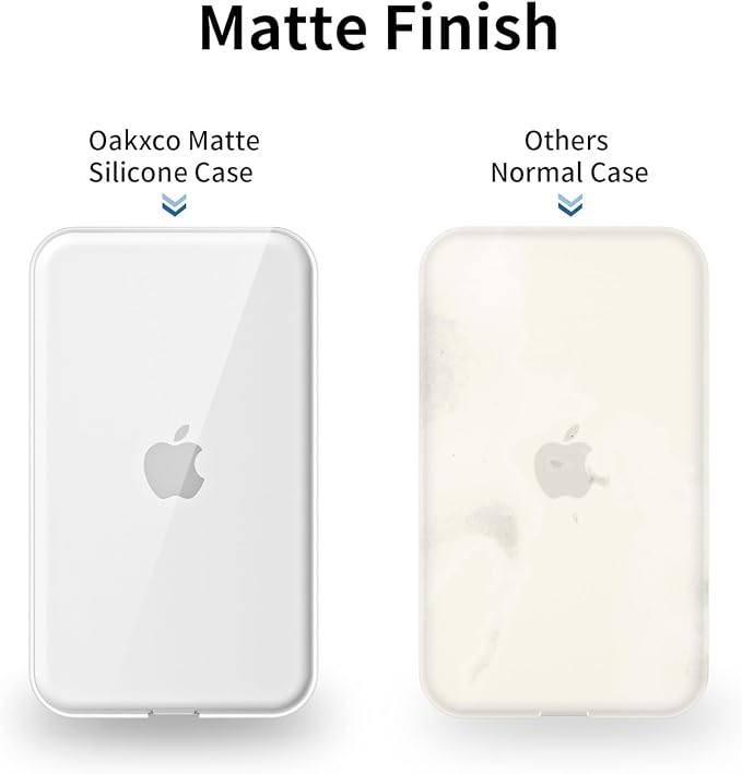 oakxco Silicone Case Compatible with iPhone Air Magsafe Battery Pack, Ultra Thin Slim Cover for 17 Air Battery Pack, TPU Rubber Scratch & Shatter Resistant Cover, Crystal Clear