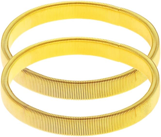 COLORFUL BLING 2-6pcs Metal Arm Band Adjustable Anti-Slip Bracelet Shirt Sleeve Holders Wrap Bangle Garters Stretch Armbands Set Gift