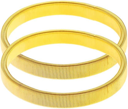 COLORFUL BLING 2-6pcs Metal Arm Band Adjustable Anti-Slip Bracelet Shirt Sleeve Holders Wrap Bangle Garters Stretch Armbands Set Gift