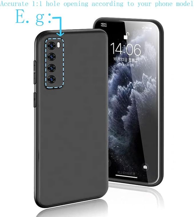 Cover for ZTE Blade A73 (6.52 inch) Case + Screen Protector，Tempered Glass 9H Hardness Protective Film and Soft Silicone Bumper Shell Black TPU Phone case - Black