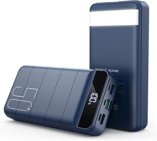 Power Bank Fast Charging 50000mAh - 22.5W Portable Charger USB C Quick Charge with 4 Outputs & 3 Inputs LED Display Huge Capacity External Battery Pack for iPhone, Samsung, iPad etc