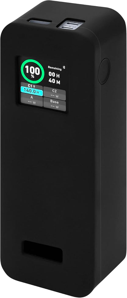 Silicone Power Bank Case Compatible with Anker 27650mAh 250W, Shock-Absorbing Protective Cover with Precise Cutouts, Portable Design (Black)