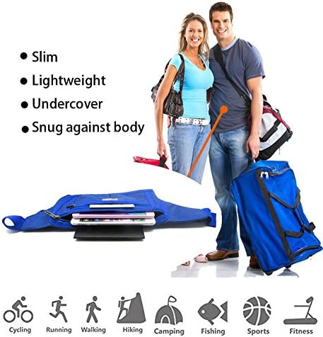 Naoki Outdoor Sports Running Jogging Cycling Hiking Camping Climbing Travel Ultra-thin Waterproof Polyester Waist Pack/Bag Runner Belt(Navy)