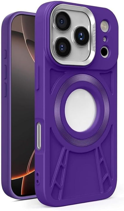Slim Case for iPhone 17 Pro Max/17 Pro/Air/17, Logo View Military Cool Matte PC Shock Protection Anti-Scratch Cover (Purple,iPhone 17 Air)