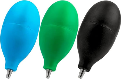 Wolfride 3Pcs Blowing Dust Ball Air Blower with Metal Nozzle, Mini Squeeze Ball Pump Dust Removal Cleaning Tool for Camera Lens, Phone, Laptop Keyboard Cleaning