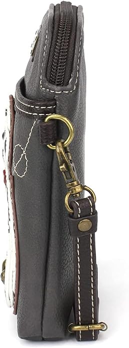 CHALA Dog Collection Cell Phone Crossbody Purse-Women PU Leather/Canvas Multicolor Handbag with Adjustable Strap