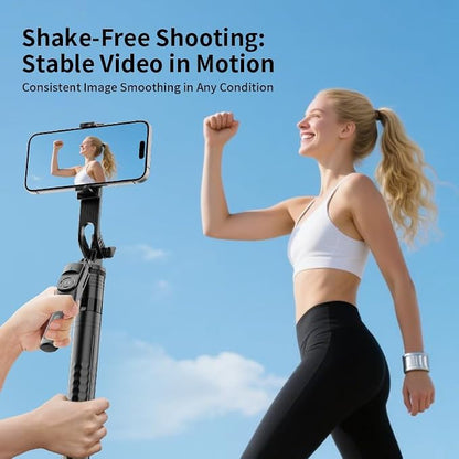 Phone Tripod and Selfie Stick, Extendable Cell Phone Tripod with Wireless Remote, Tripods Stand for iPhone & Travel Selfie Stick 360° Rotation Compatible with iPhone Android, Camera