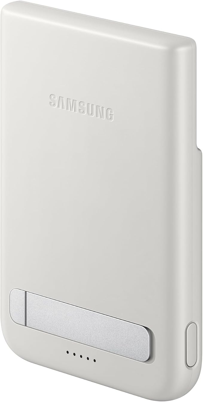 Samsung Galaxy Magnetic Wireless 5,000mAh Battery Pack, Cordless or Wired Super Fast Charging, Built-in Magnets, Sturdy Kickstand