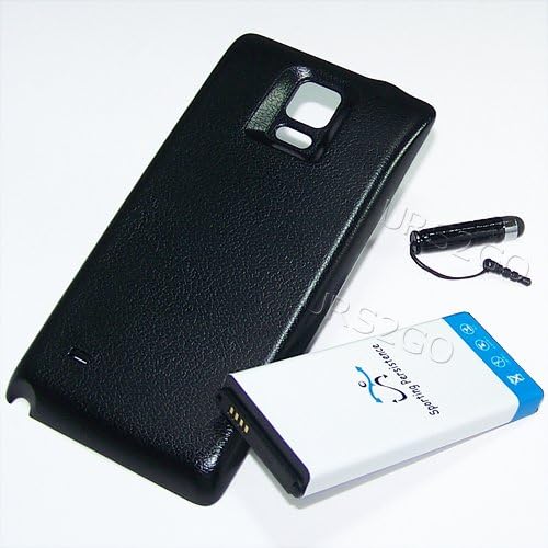 [Galaxy Note 4 Extended Battery] 11900mAh Extended Double Layer Battery Thicker Hard Black Cover Stylus Compatible with Samsung Galaxy Note 4 SM-N910P Phone