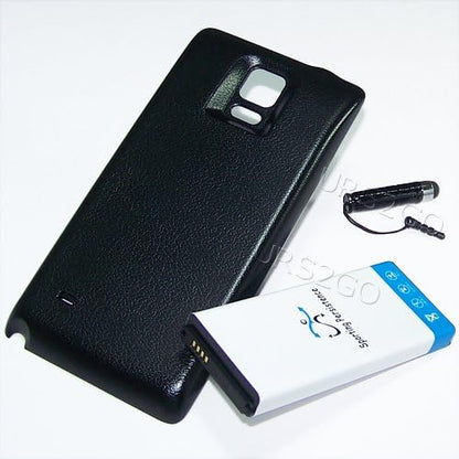 [Galaxy Note 4 Extended Battery] 11900mAh Extended Double Layer Battery Thicker Hard Black Cover Stylus Compatible with Samsung Galaxy Note 4 SM-N910P Phone
