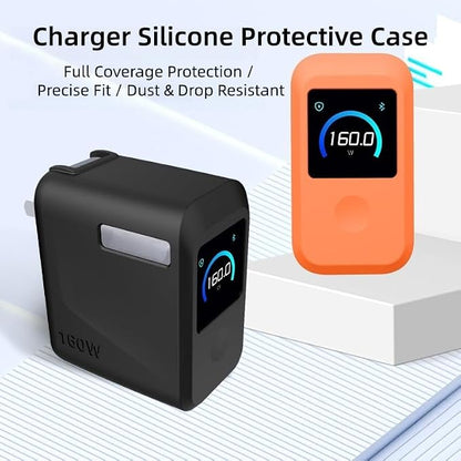Charger Case Compatible with Anker GaNPrime 160W, for Silicone Protection & Portable Cover (Orange)