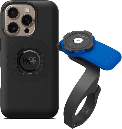 Quad Lock Out Front Handlebar Bike Phone Mount (V3) with MAG Phone Case for iPhone 16 Pro