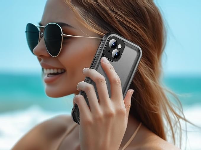 Cozycase for iPhone 15 Plus Waterproof Shockproof Dustproof Case - Heavy Duty/360 Full Body/Military Grade/Protective/Rugged 【8FT Drop Proof】 Built in Screen/Camera Protector with Lanyard Black
