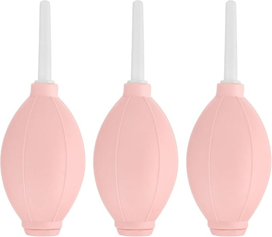 PATIKIL Soft Tip Air Blower Dust Blaster, 3 Pcs Rubber Bulb Air Pump Dust Blower Cleaner Cameras Lens Cleaning Tool with Long Nozzle for Camera Lens Computer Keyboard, Pink/White