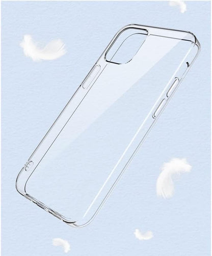 Cover for ZTE Blade A73 (6.52 inch) Case + Screen Protector，Tempered Glass 9H Hardness Protective Film and Soft Silicone Bumper Shell Transparent TPU Phone case -Clear
