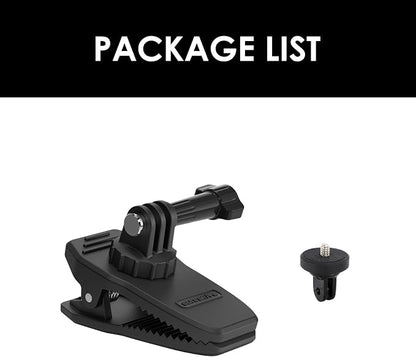 CAPART Magnetic Car Sun Visor Camera Mount for DJI OSMO Action 5 Pro 4 3 Pocket 3 2, GoPro 12 11 10 9, Insta360 X4 X3 X2 GO 3 3S ACE, Action Camera Sunvisor Backpack Clamp Bike Mount, 360° Rotatable