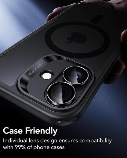 PandaShield 2-Pack Camera Lens Protector for iPhone 17/16/16 Plus, [Anti-Reflection & 98% High Transparency], 9H Explosion-Proof Glass, Anti-Scratch, Easy Installation, Case Friendly, Transparent