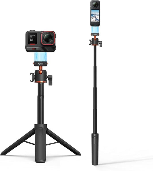 Tripod for Insta360 X5 ACE Pro 2, 21” Selfie Stick Quick Release Extension Rod Mini Table Desk Portable Handle Grip Stand with Cold Shoe for Insta 360 X5 X4 Air, ACE Pro 2 Accessories