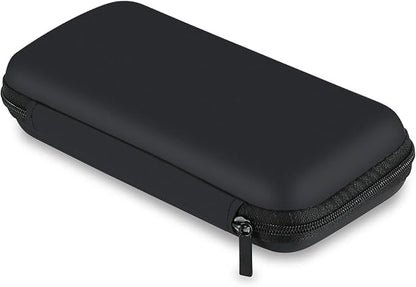 iMangoo Travel Essential Electronics Organizer Pouch Charger Case, Shockproof Dual Zipper Power Bank Cables Tech Accessories Purse, Men & Women Travel Must Have Storage Bag, 6.5x3.2x1 inch Black