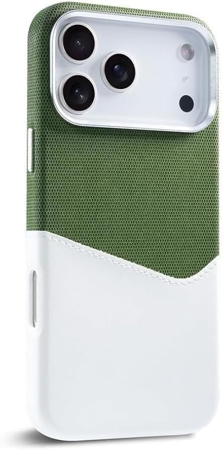 Ultrathin Case for iPhone 17 Pro Max/17 Pro/Air/17, Colorblock Card Slot Leather Back Drop Protection Cover (17 Pro,Green) (17 AIr,Green)