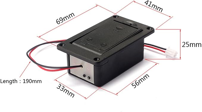 Ldabrye 1PC 9V Battery Holder for Case Box Cover for Guitar Bass Active Pickup Connector