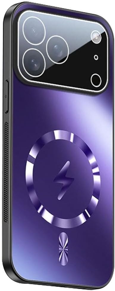 Magnetic Case for iPhone 17 Pro Max/17 Pro/Air/17,Heavy Duty Protection Camera Shock Protection Slim Wireless Charging Matte Phone Cover (Air,Purple)
