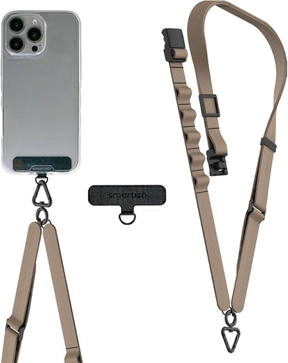 Smartish Phone Lanyard - Case Clinger - Universal iPhone Holder w/Detachable Crossbody Shoulder Neck Strap w/Storage Loops, Fidlock, Insert for Phone Cases iPhone, Galaxy, Pixel - Sandstorm