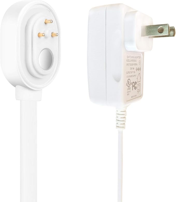 Uogw 3Pack 25FT Magnetic Charging Cable for Arlo Pro 5S 2K/Arlo Pro 4/Arlo Ultra 2/Arlo Pro3/Arlo Ultra/Go 2 Camera,Power Adapter and Power Cable,Weatherproof Outdoor - (White)