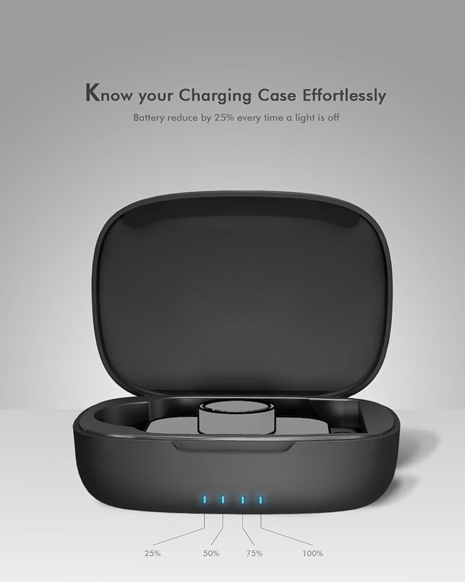Doohoeek Updated Charging Case Compatible with Oura Ring 4 & 3 Charger, Wireless Power Station Fits Official Chargers & Fit All-Sized Rings Gen 4 & 3 1000mAh (Official Charger NOT Included), Black