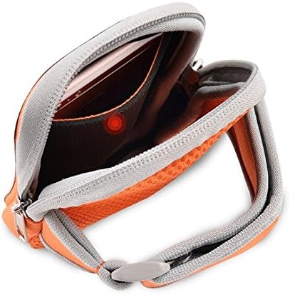 Armband Cell Phone Holder for iPhone 15 Plus, 11 12 13 14 Pro Max/Samsung Galaxy S23 Fe, S23 S22 S21 S20 S10 Plus, Note 20 10 9, A53 5G, A54 5G, A22 A32 A51 A52 / Pixel 8 7 6 7a 6a 5a 4a (Orange)