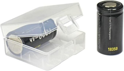 Heyiarbeit 2Pcs 18350 Battery Case Battery Storage Box Organizer Battery Storage Case Holder for 18350, Transparent