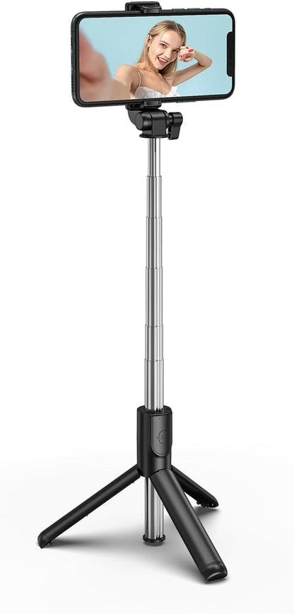 Tianle Selfie Stick, 40 Inch Phone Tripod Extendable Cell Phone Tripod Stand with Wireless Remote and Phone Holder Compatible with iPhone Android Phone for Selfie, Video Recording, Photo
