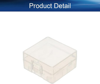 Heyiarbeit 2Pcs 18350 Battery Case Battery Storage Box Organizer Battery Storage Case Holder for 18350, Transparent