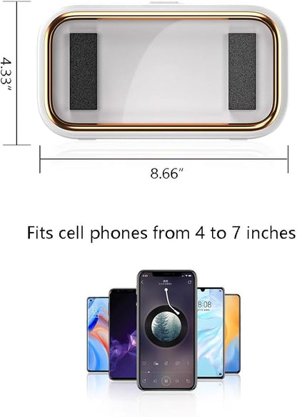 Shower Phone Holder Waterproof - 360° Bathroom Wall Phone Mount Stand Water Proof Anti Fog Case, Suitable for Phones Under 7 inches(Golden Green)