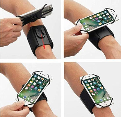 Sport Running Wristband Cellphone Holder,360° Rotatable Forearm Armband Case for Motorola Edge, iPhone 16 15 14 13 12 11 XR XS Max, LG Stylo 5,Stylo 4, G8/G8s ThinQ,Rebel 4, OnePlus 7T,6T,BLU G9