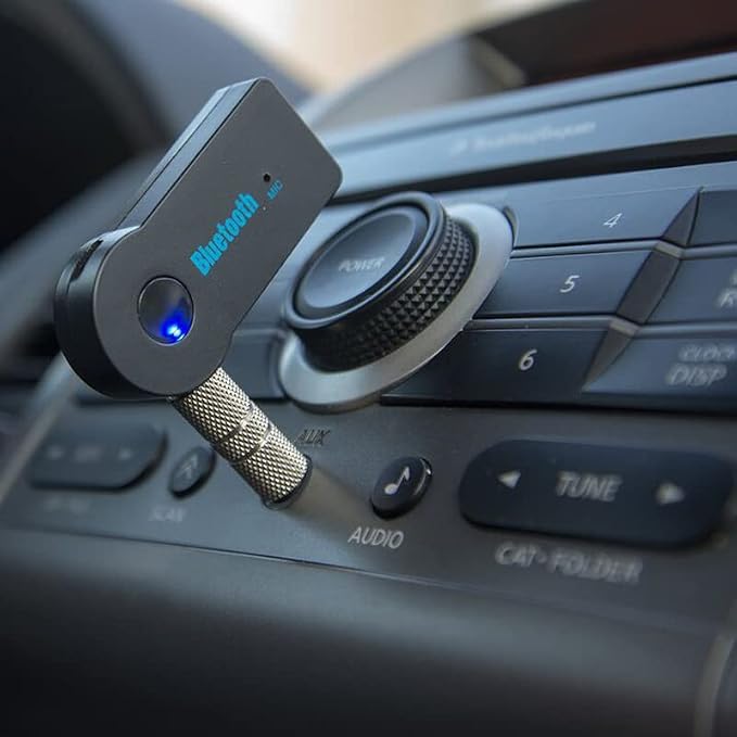Bluetooth AUX Adapter for Car, Wireless Audio Receiver Portable Hands-Free Car Kits with AUX 3.5mm