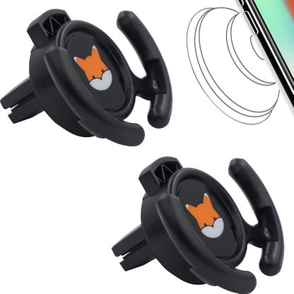Car Vent Mount Holder 2 Pack - Compatible with Popsocket - Car Mount made for Pop Socket Grips Collapsible Phone Holder for Pop Mount with Secure AC Vent Clip, Horizontal Air Vent ONLY (Black)