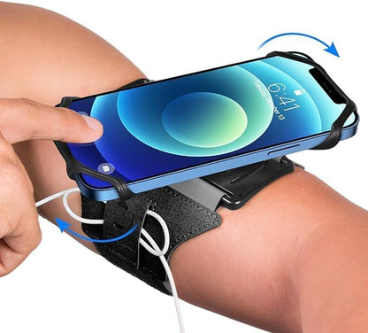 Running Armband 360° rotatable for iPhone 15/14/13/Pro Max/Pro/Mini/12/11/SE/Xs/XR/X/8/7/Plus, Suitable for All 4-6.7 inch Smartphones, Running Hiking and Cycling Mobile Phone Armband