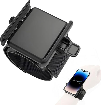 Wristband Phone Holder, No Screen Blocking, 360° Rotating Wrist Phone Mount, Memory Lock, Quick Release, for Android, iPhone 17/16/15/14/13 Pro Max/Pro/Mini/12/11/SE/Xs/XR/8 Plus, Fits 4–6.7" Phones