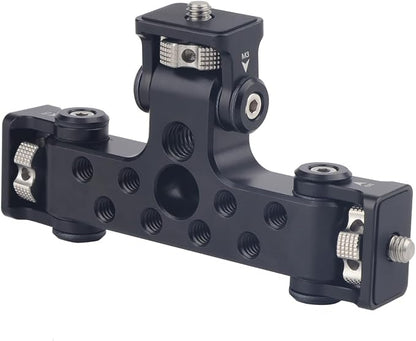 Triple Phone Holder Tripod Mount Adaptor | 180-degree Tilt Head | Vlogging Live Streaming Tool for Camera, Light, Microphone | Multiple Phone Bracket to Tripod