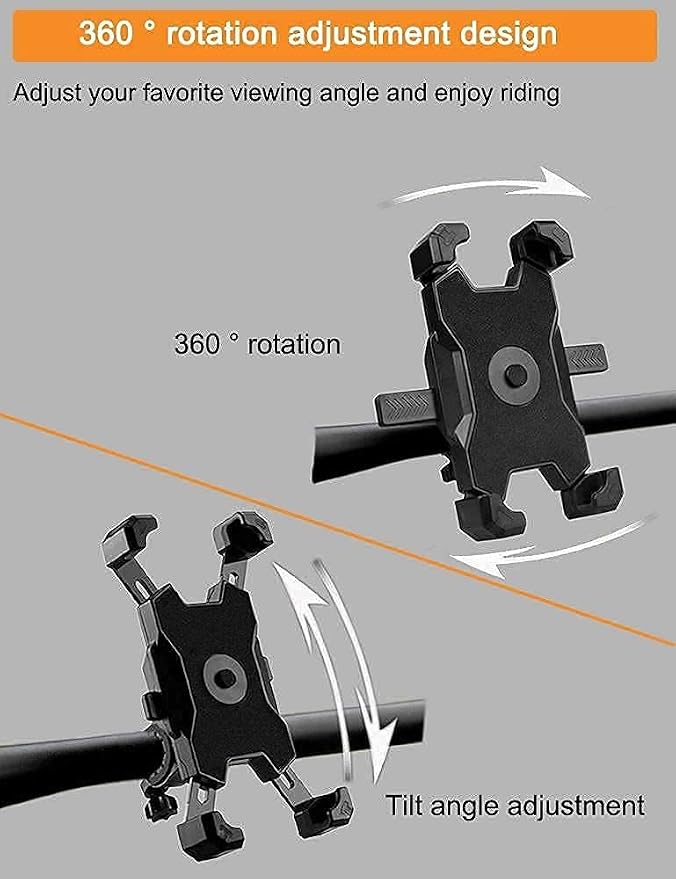 2025 Upgraded Bike Phone Mount, Easy Install and Quick Release Bicycle - Motorcycle Handlebar Phone Mount Holder, Bike Phone Holder for iPhone and More 4.7-6.8 inch Cell Phone