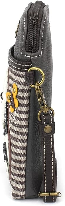 CHALA Dog Collection Cell Phone Crossbody Purse-Women PU Leather/Canvas Multicolor Handbag with Adjustable Strap