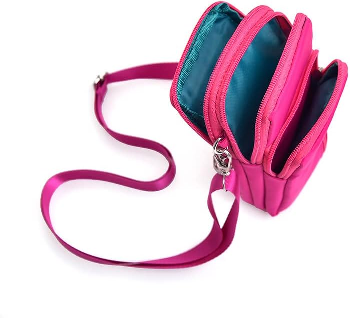 Women Crossbody Cell Phone Purse Wristband Sport Armband Wallet Bag Zipper Nylon Handbags