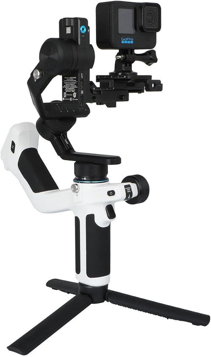 FeiyuTech SCORP Mini 2 (White) Gimbal Stabilizer for Camera & Smartphone, 3-Axis Handheld Gimbal with AI Tracking, Gesture Control, Quick Release, Touchscreen, for Vlogging YouTube TikTok GoPro